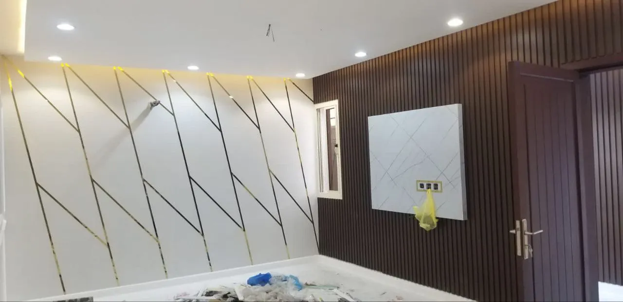 خلفية شاشة بديل رخام وبديل خشب